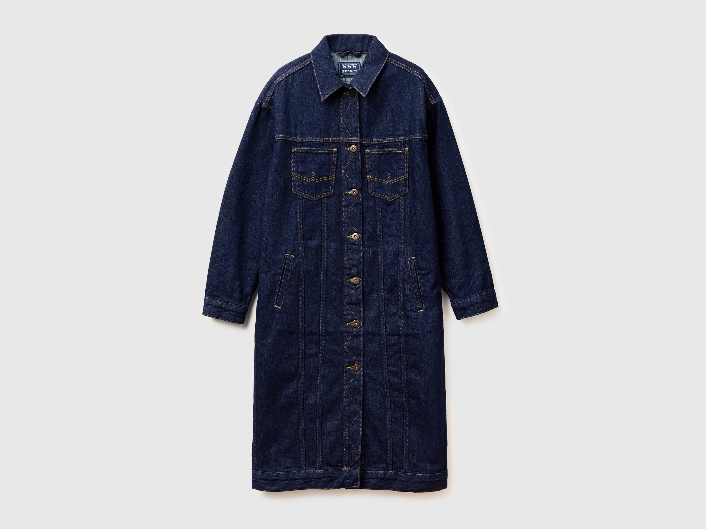 Trench comprido em denim rinse - ucb_image_FS