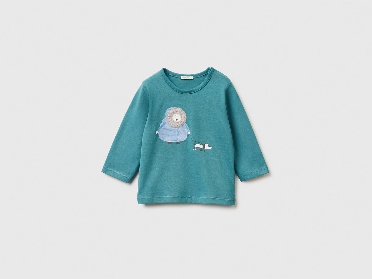 T-shirt de manga comprida em algodão quente - ucb_image_FS