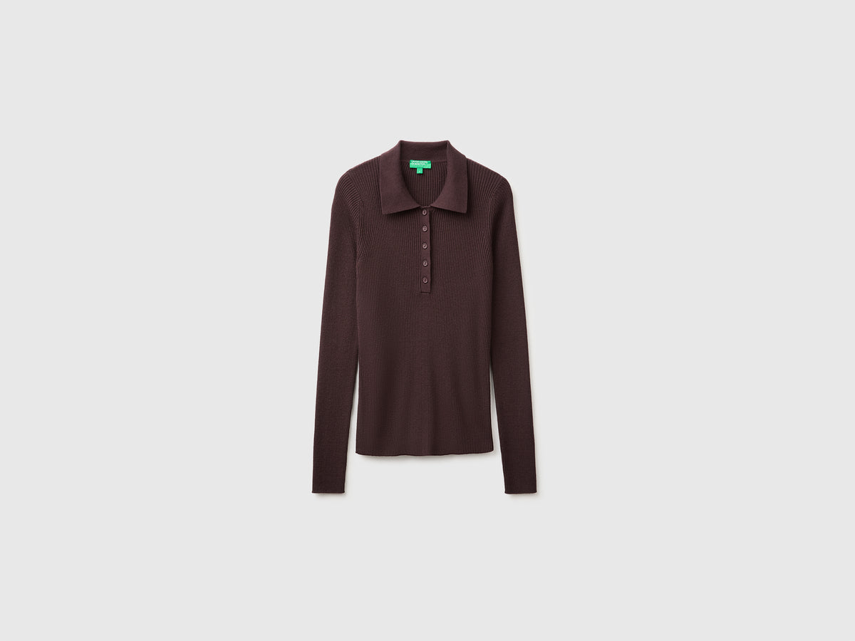 Polo de malha em mistura de seda e lã - ucb_image_FS