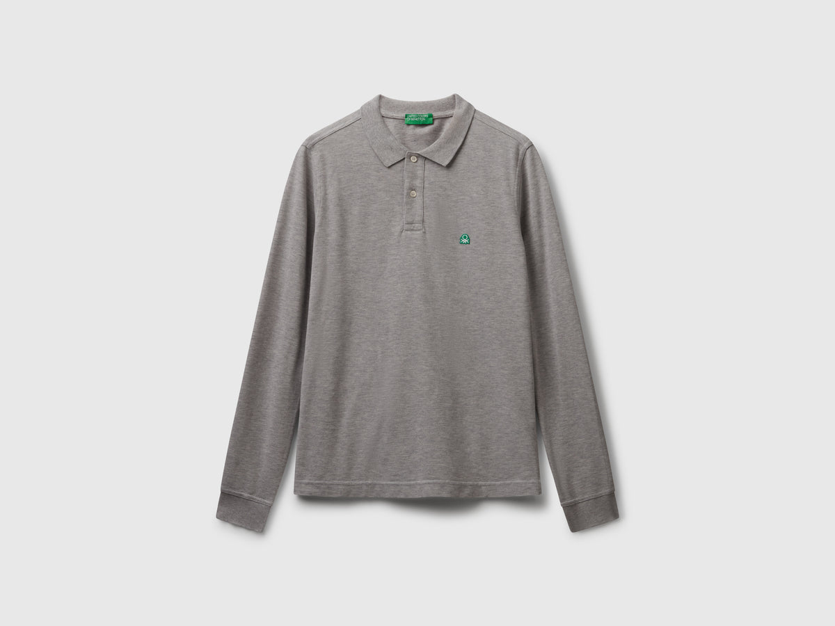 Polo de manga comprida em algodão - ucb_image_FS