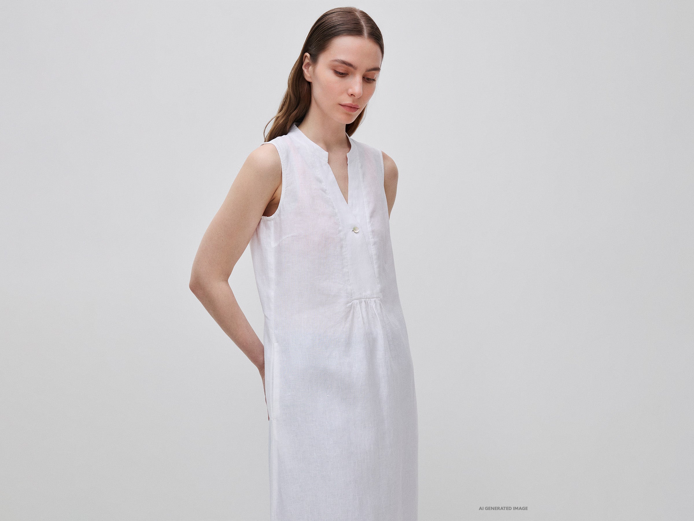 Vestido comprido 100% linho - ucb_image_F