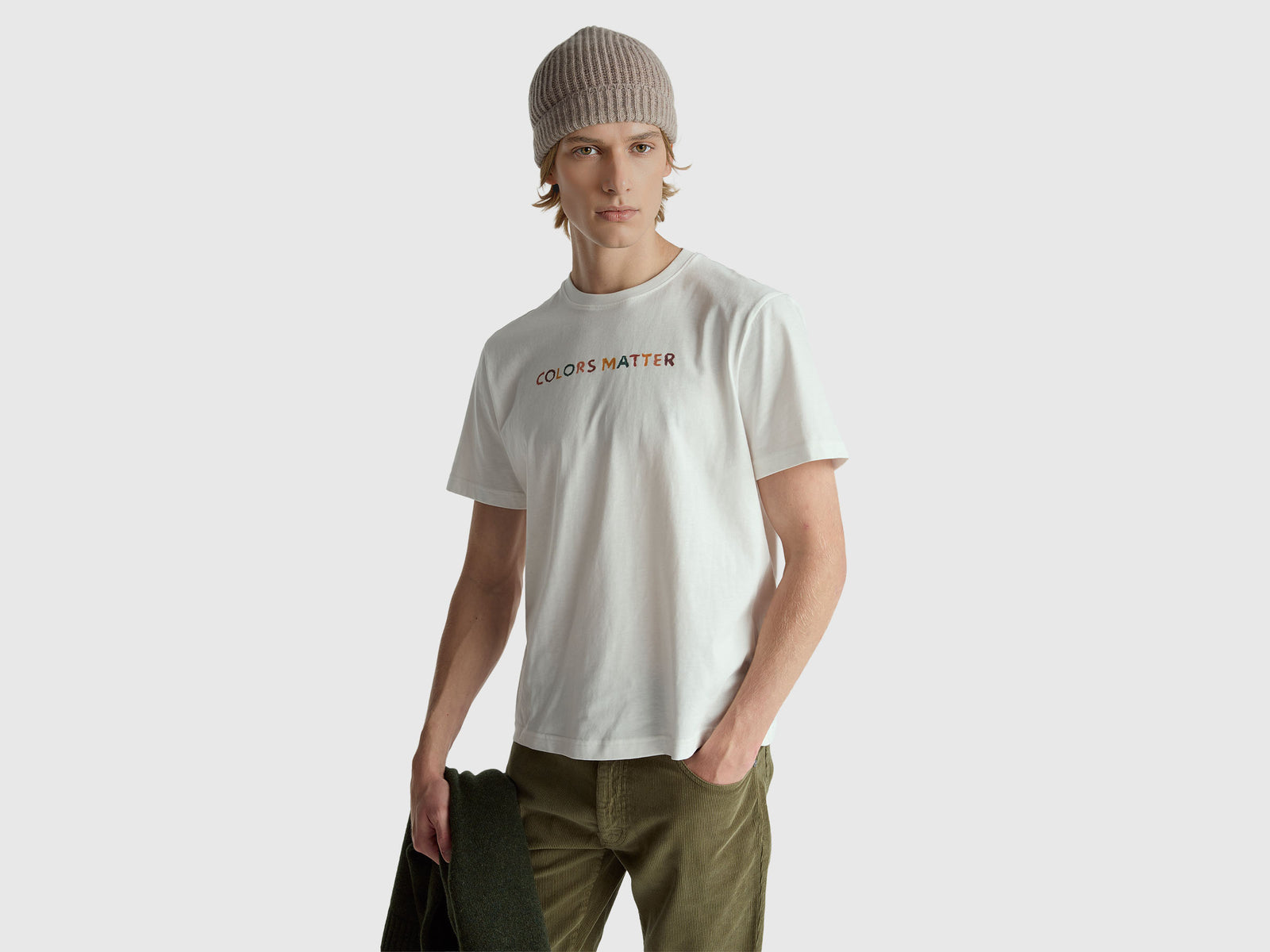 T-shirt relaxed fit com estampa à frente e atrás - ucb_image_F
