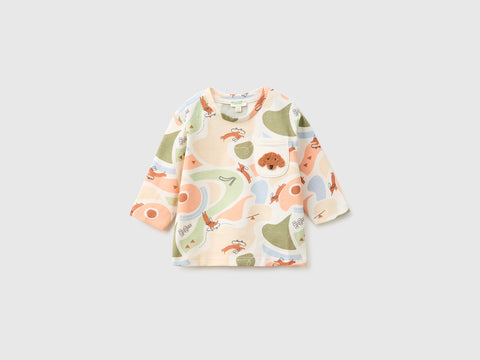 T-shirt com estampa padrão em algodão orgânico - ucb_image_FS