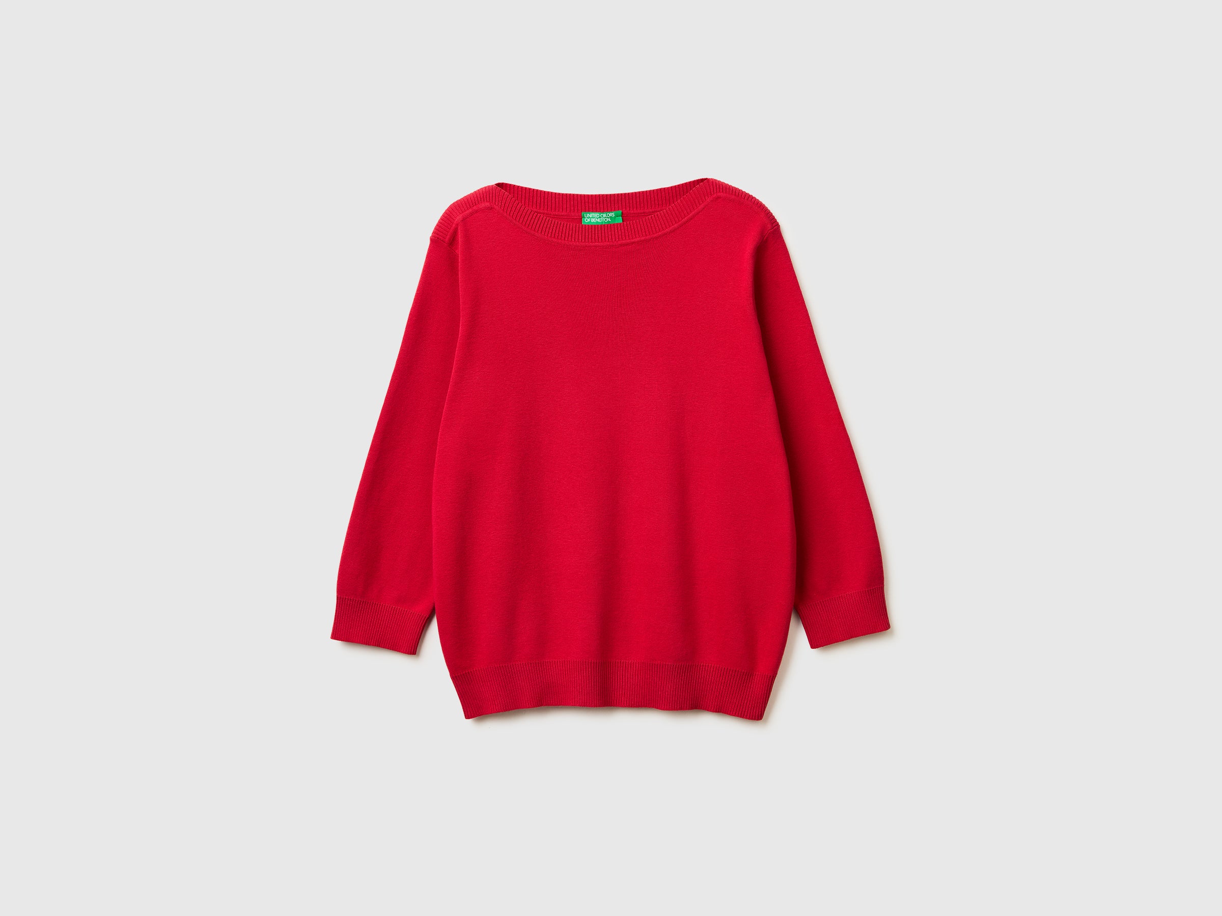Strawberry red sweater with boat neck - ucb_image_FS