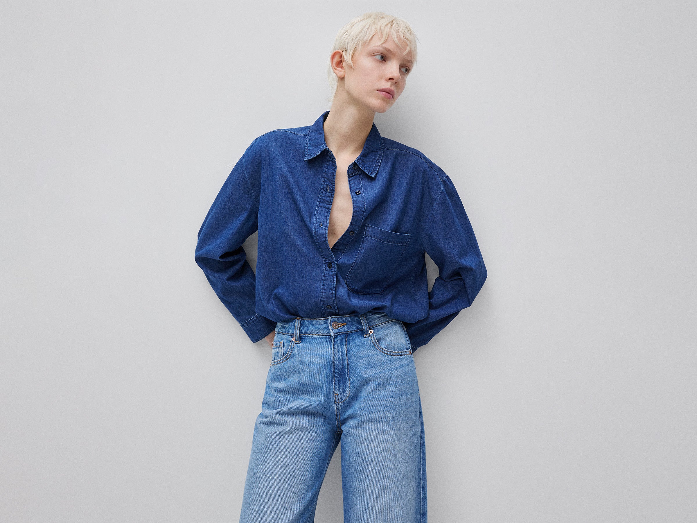 Camisa cropped em chambray - ucb_image_F