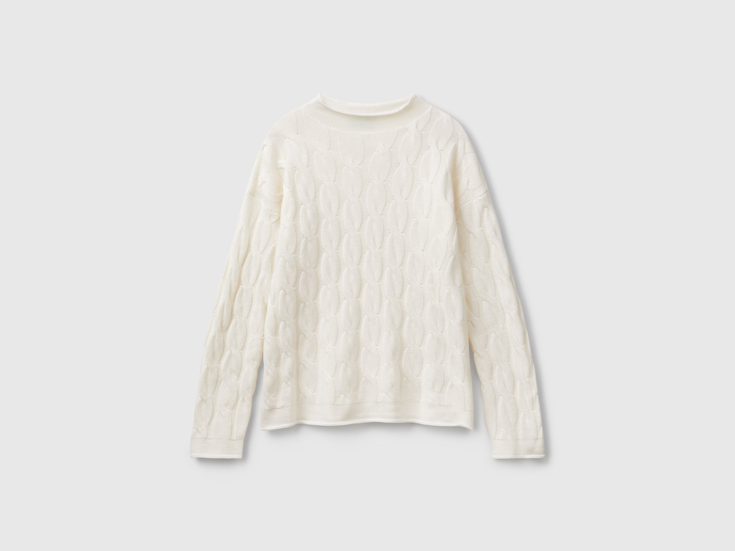 Cashmere blend sweater with cable knit - ucb_image_FS