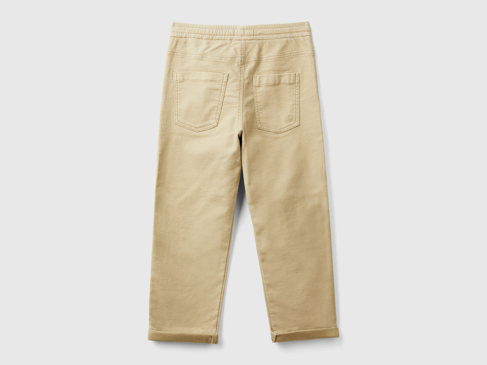 Joggers em mistura de algodão com cordão de ajuste - ucb_image_BS