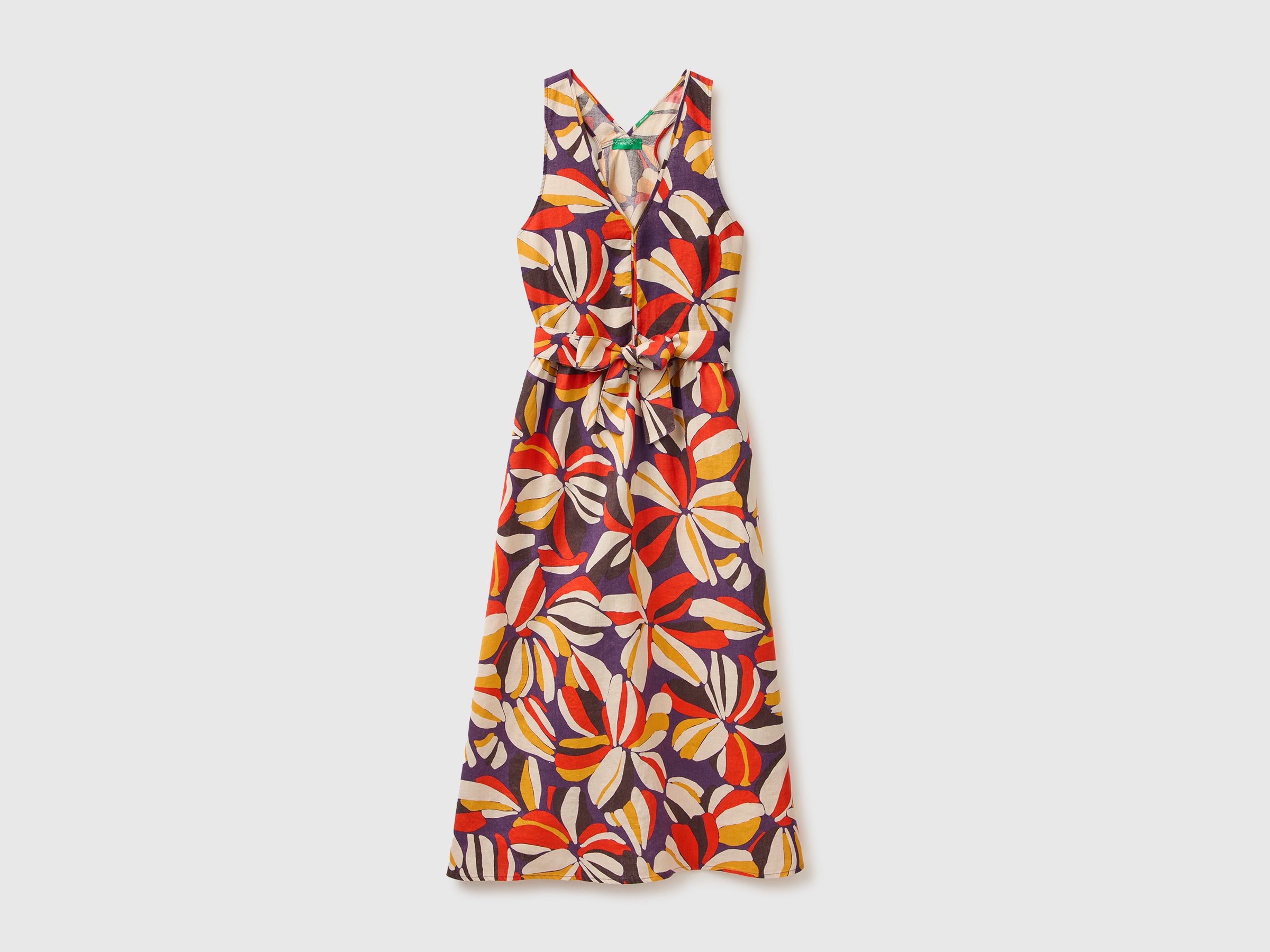 Printed dress in pure linen - ucb_image_FS