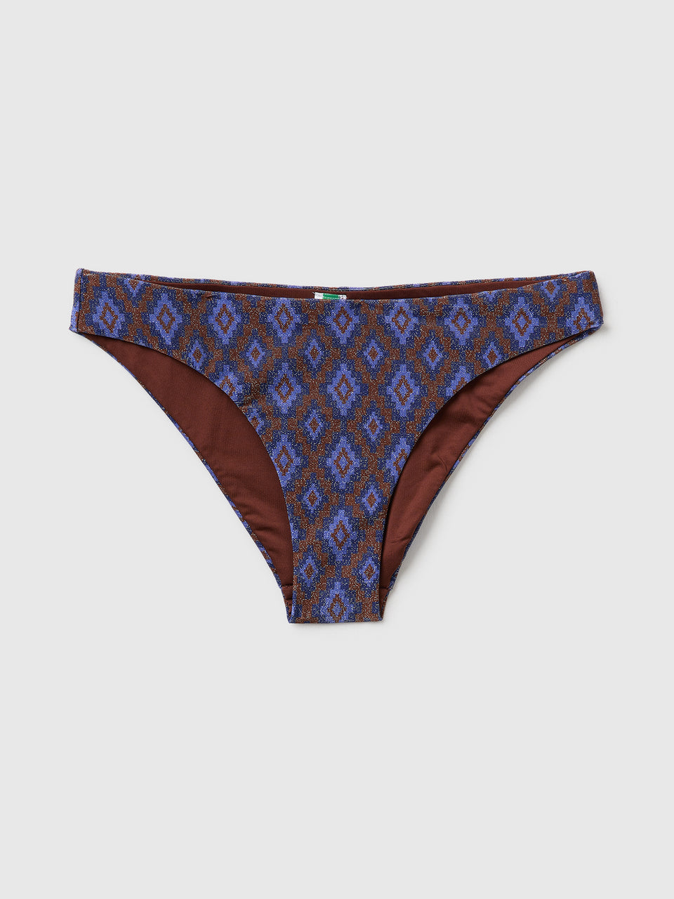 Cueca de biquíni com estampado étnico e lurex - ucb_image_FS