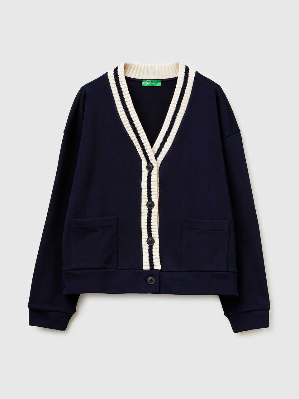 Sweatshirt cardigan with buttons - ucb_image_FS
