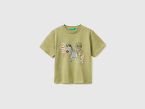 T-shirt com estampado zebra