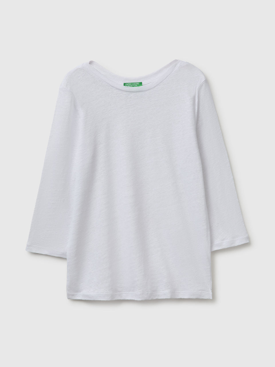 Boat-neck T-shirt in pure linen - ucb_image_FS