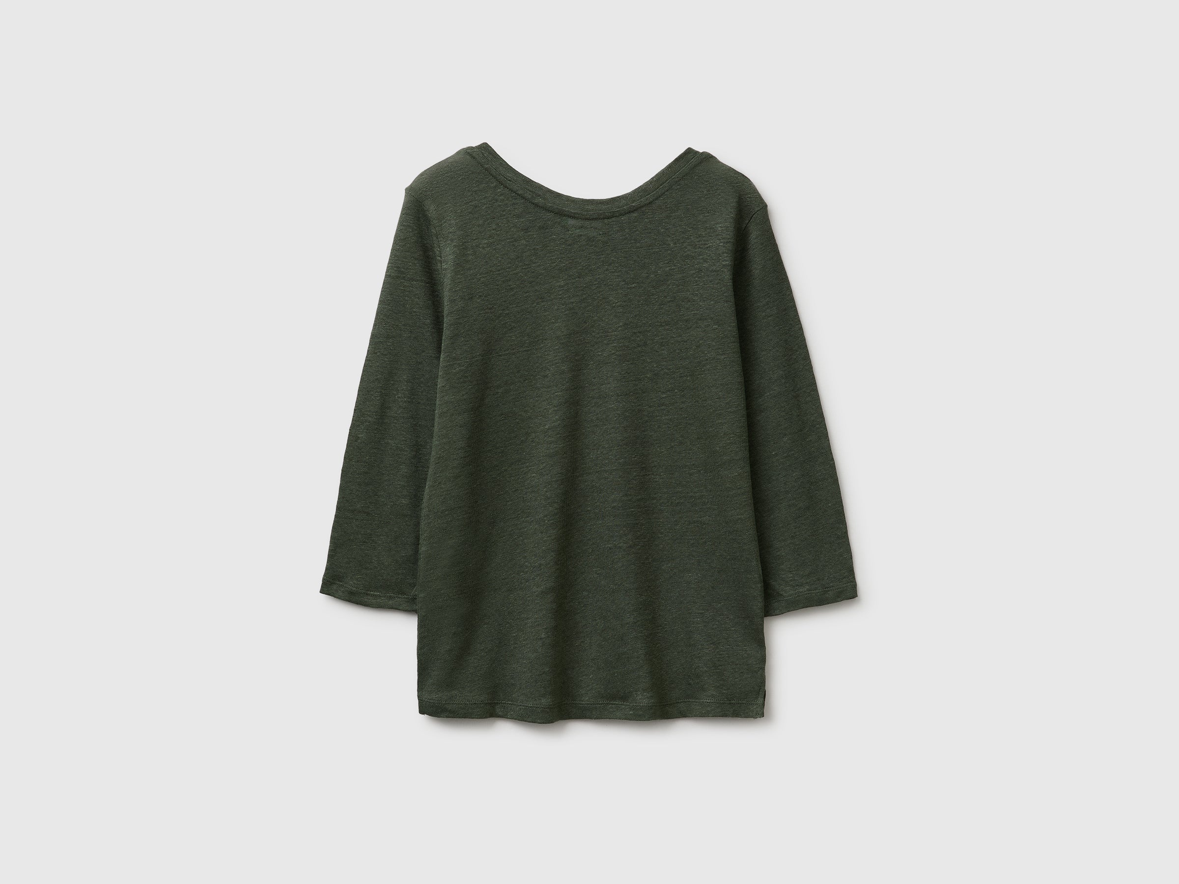 Boat-neck T-shirt in pure linen - ucb_image_BS