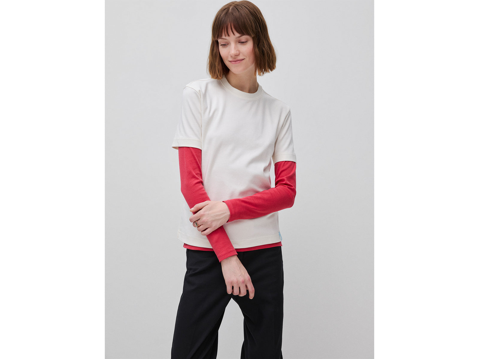 T-shirt de gola redonda regular fit - ucb_image_F