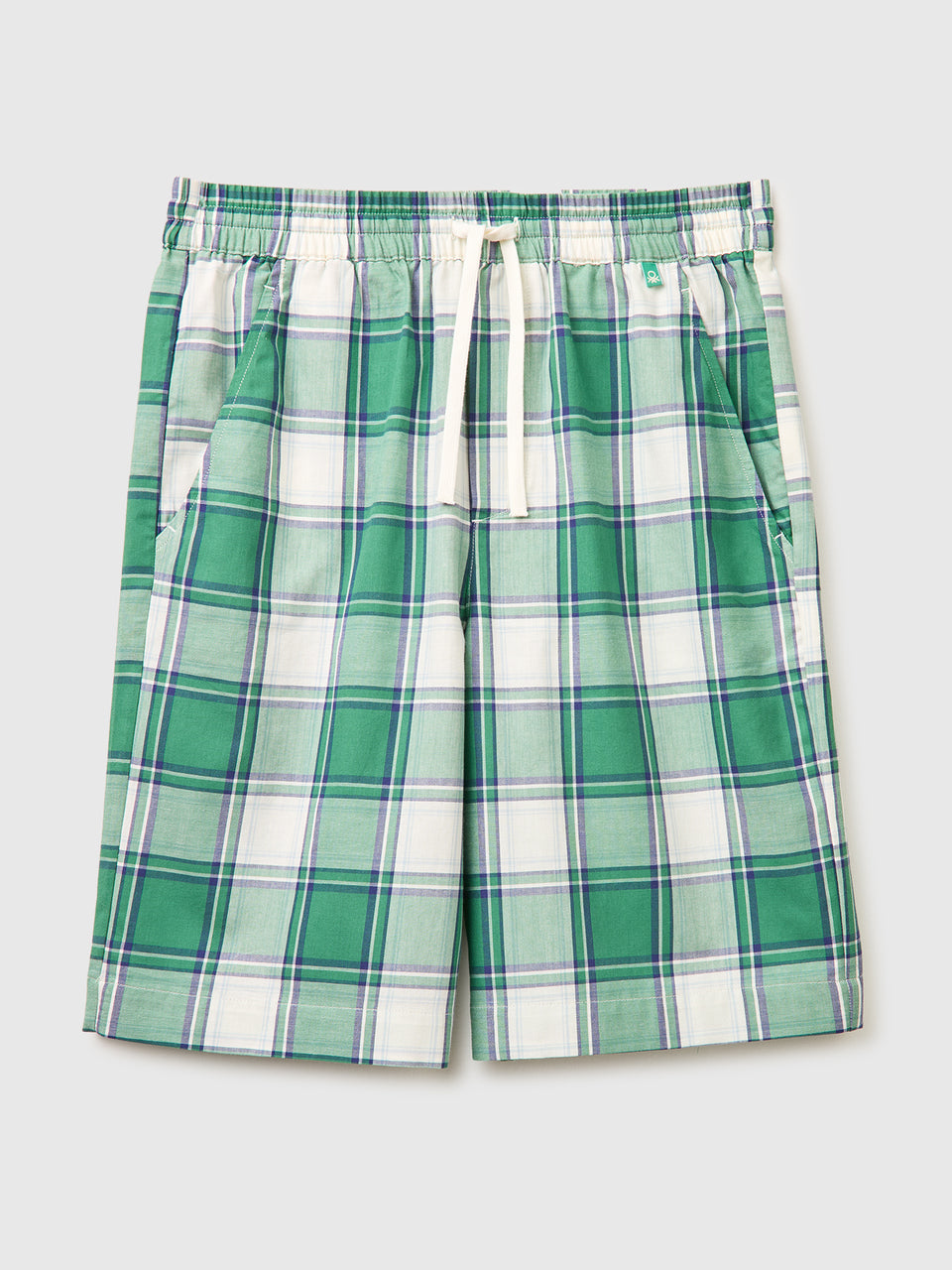 Checked Bermuda shorts with drawstring - ucb_image_FS