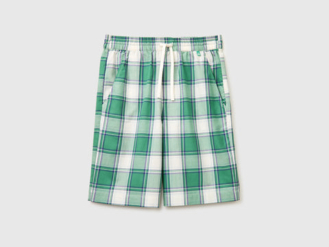 Checked Bermuda shorts with drawstring - ucb_image_FS