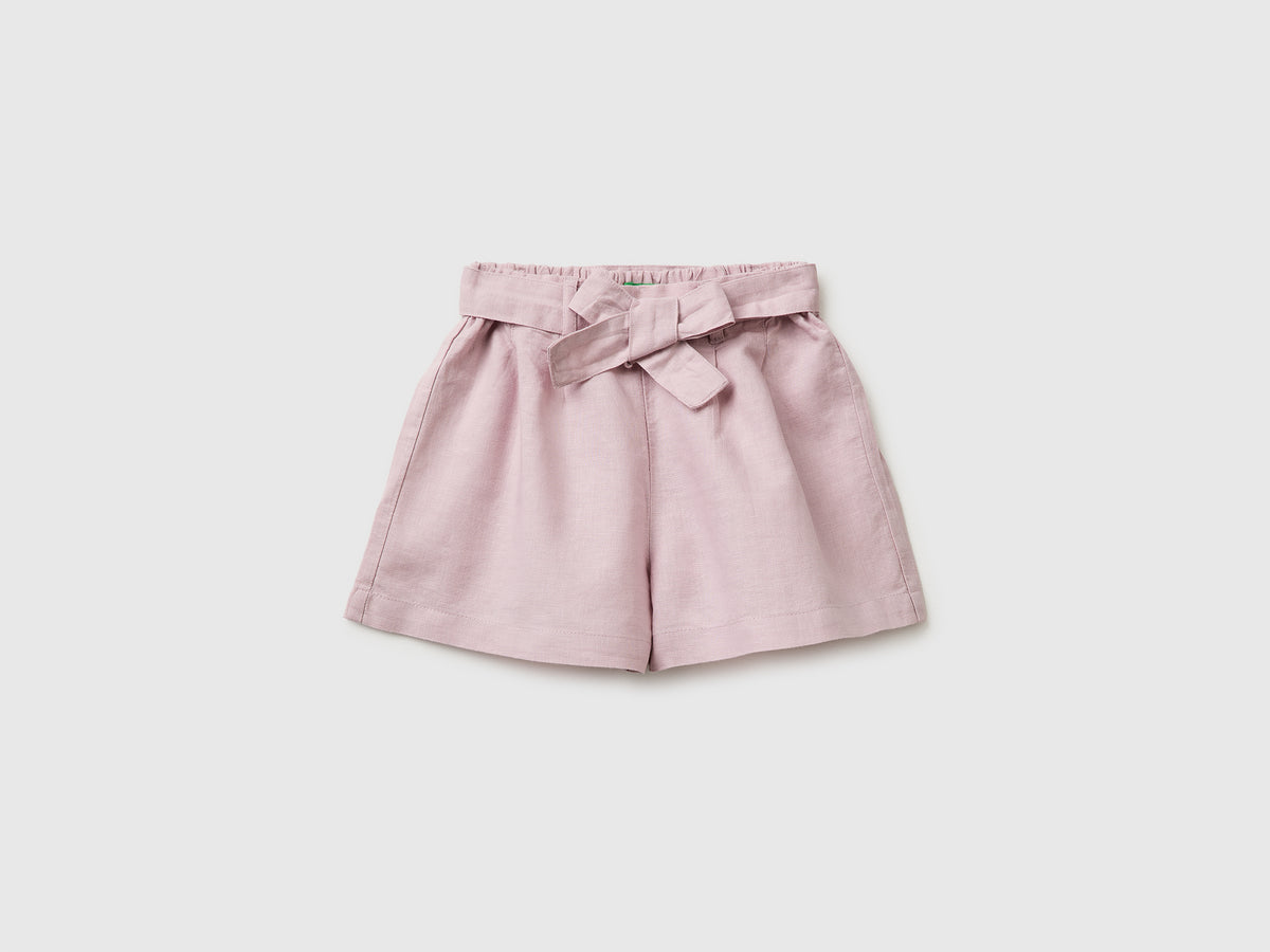 Linen blend shorts with sash - ucb_image_FS