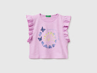 Cropped T-shirt with print and embroidery - ucb_image_FS