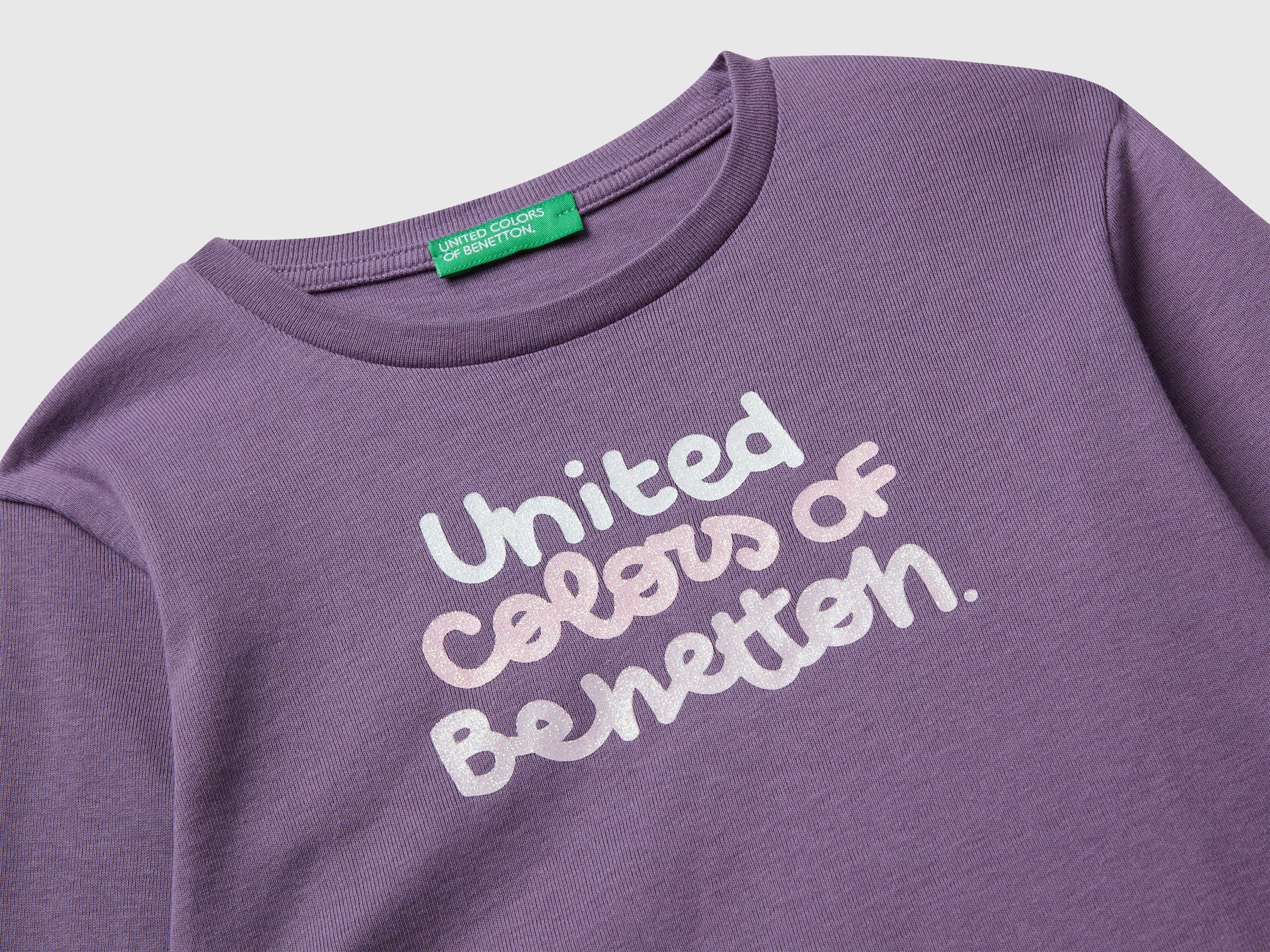 T-shirt com logótipo glitter em algodão - ucb_image_DS1