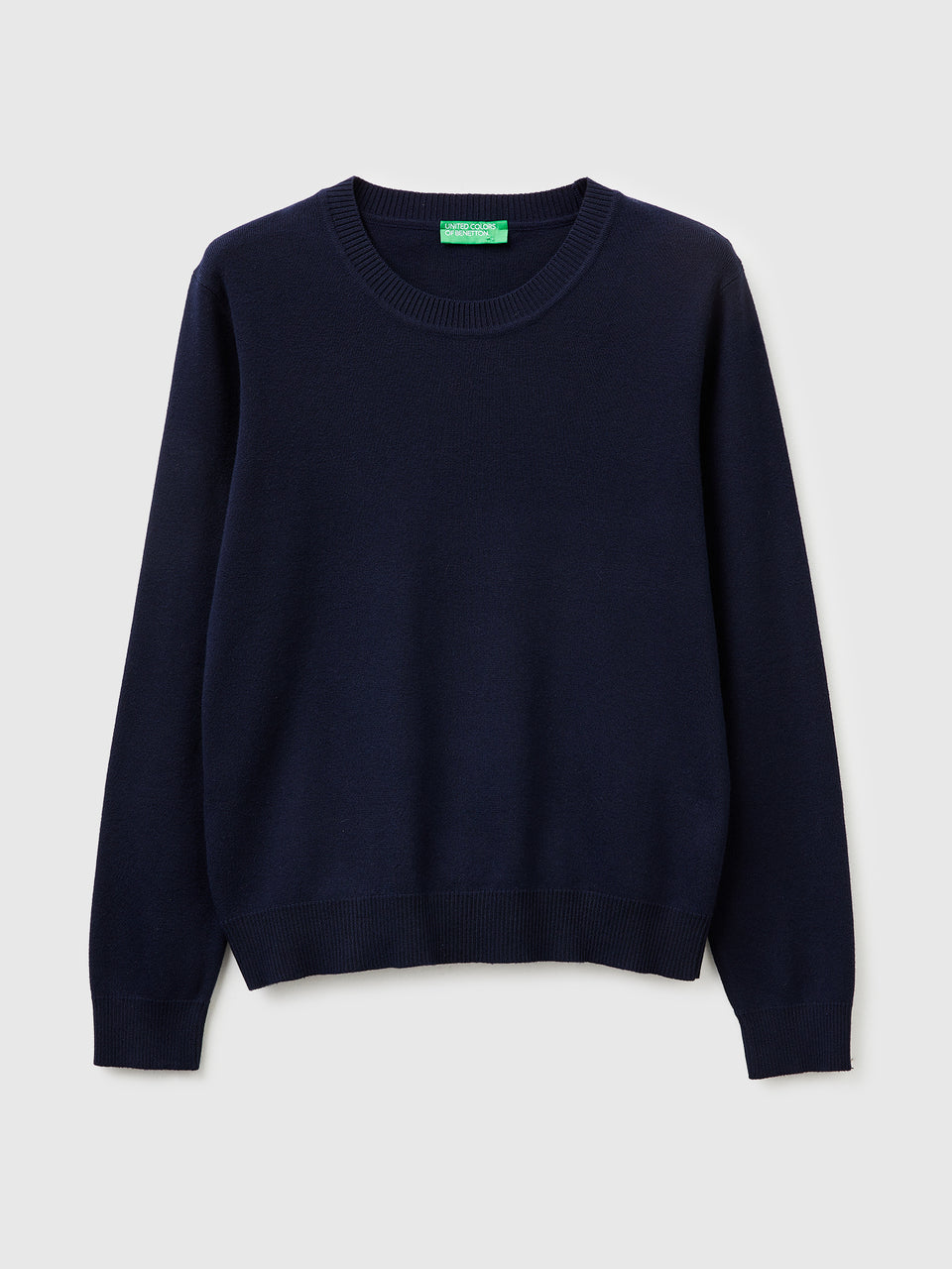 Dark blue sweater in tricot cotton - ucb_image_FS