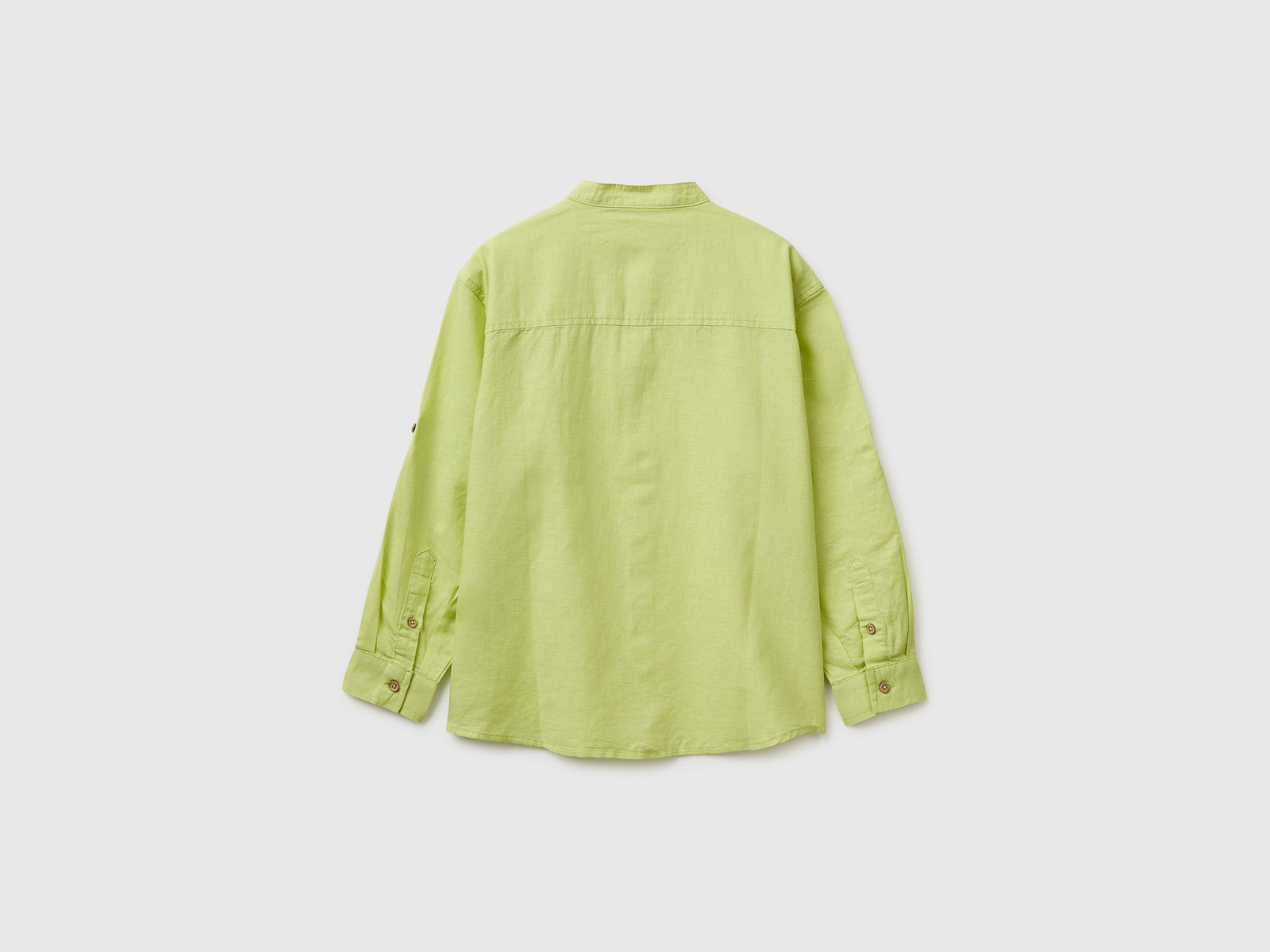 Linen blend mandarin collar shirt - ucb_image_BS