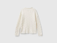 Cashmere blend sweater with cable knit - ucb_image_BS