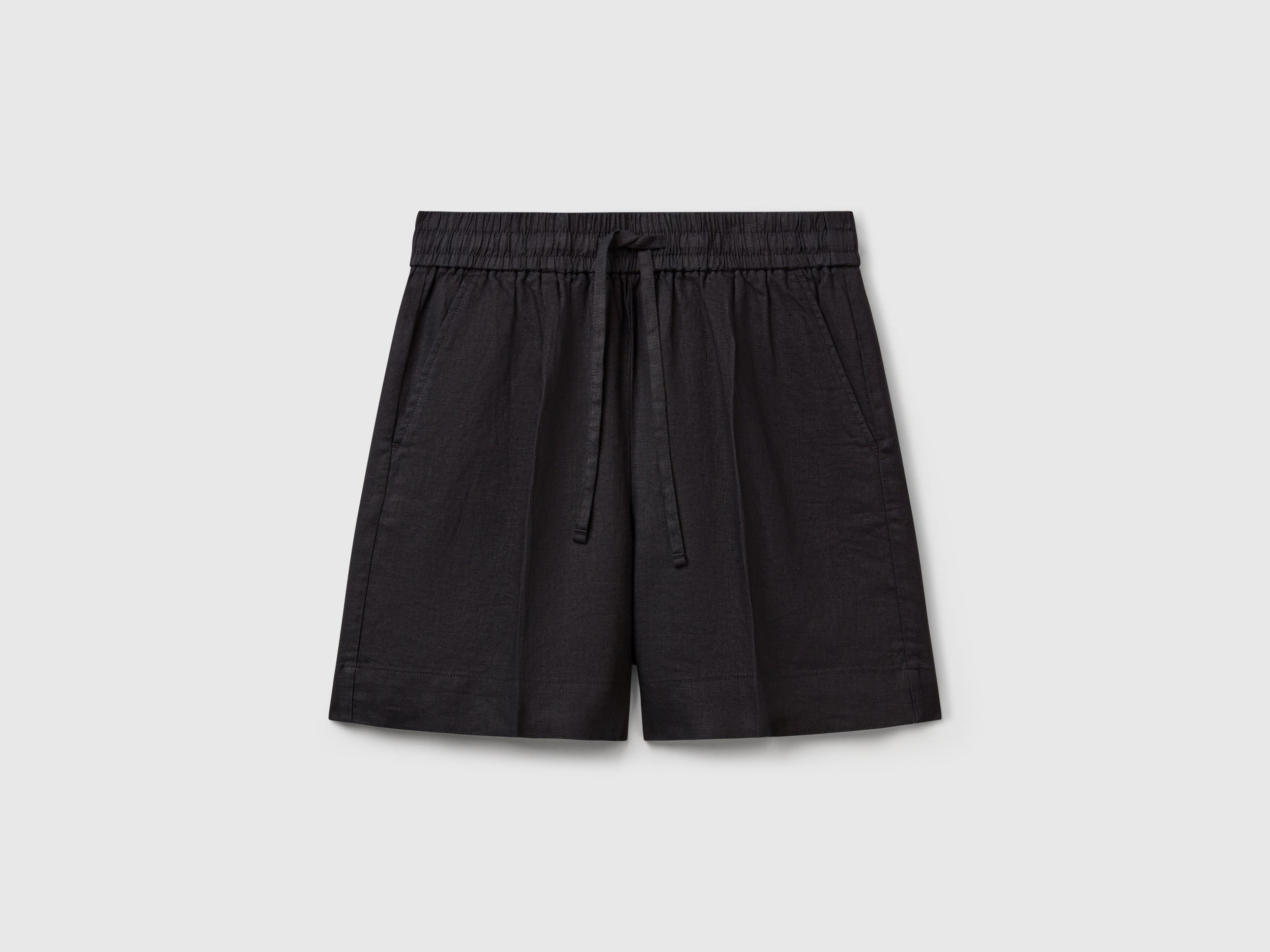 Shorts em linho puro com cordão de ajuste - ucb_image_FS