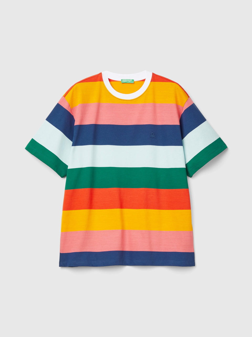 T-shirt over fit às riscas multicolor - ucb_image_FS