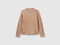 Cashmere blend sweater with cable knit - ucb_image_BS