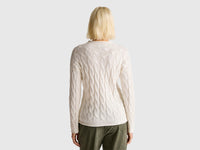 Cashmere blend sweater with cable knit - ucb_image_B