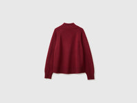 Camisola de gola alta com botões 100% lã - ucb_image_BS