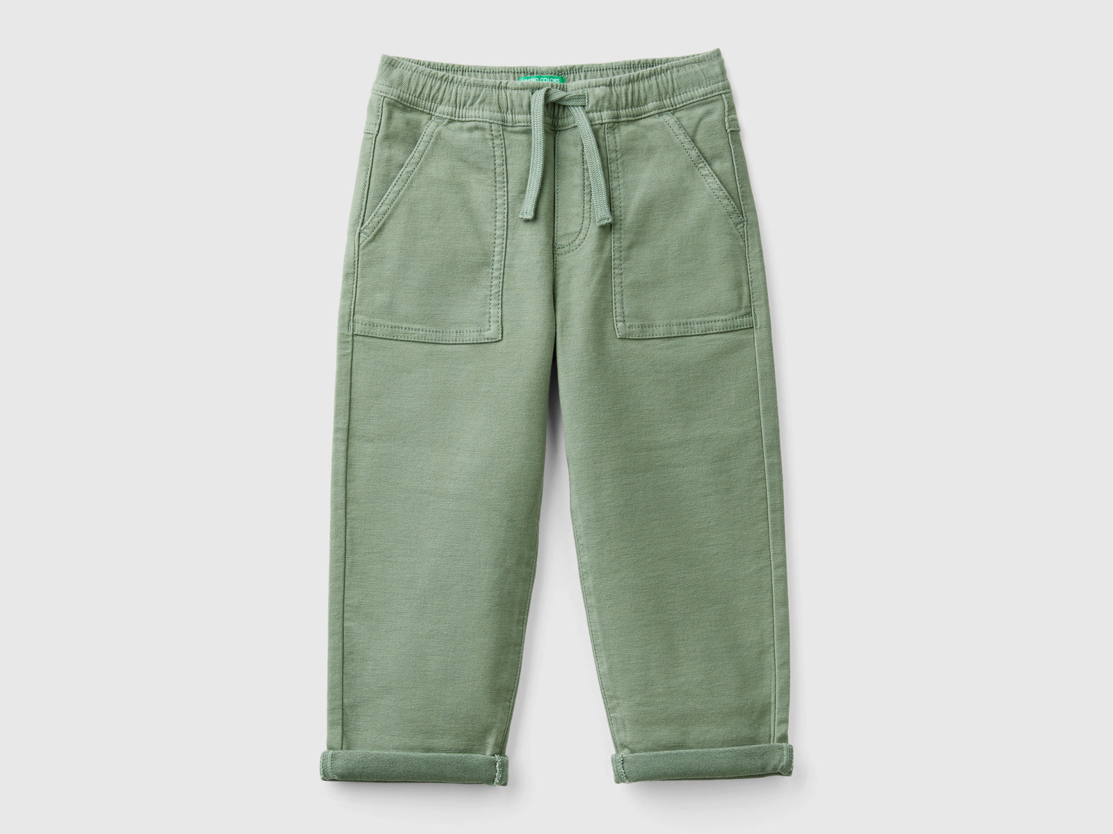 Joggers em mistura de algodão com cordão de ajuste - ucb_image_FS