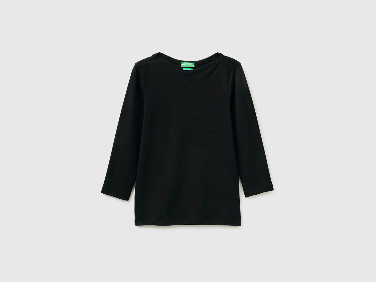 Slim fit t-shirt with boat neck - ucb_image_FS