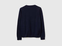 Dark blue cardigan in tricot cotton - ucb_image_BS