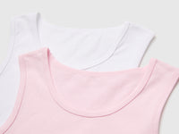 Duas t-shirts sem mangas interiores em algodão stretch - ucb_image_DS1