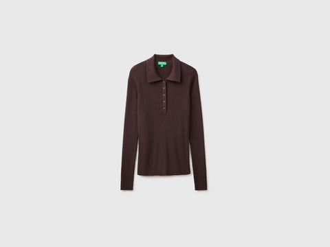 Polo de malha em mistura de seda e lã - ucb_image_FS