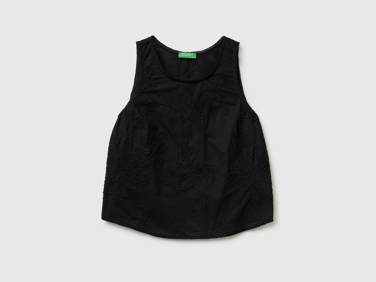 Tank top with floral embroidery - ucb_image_FS
