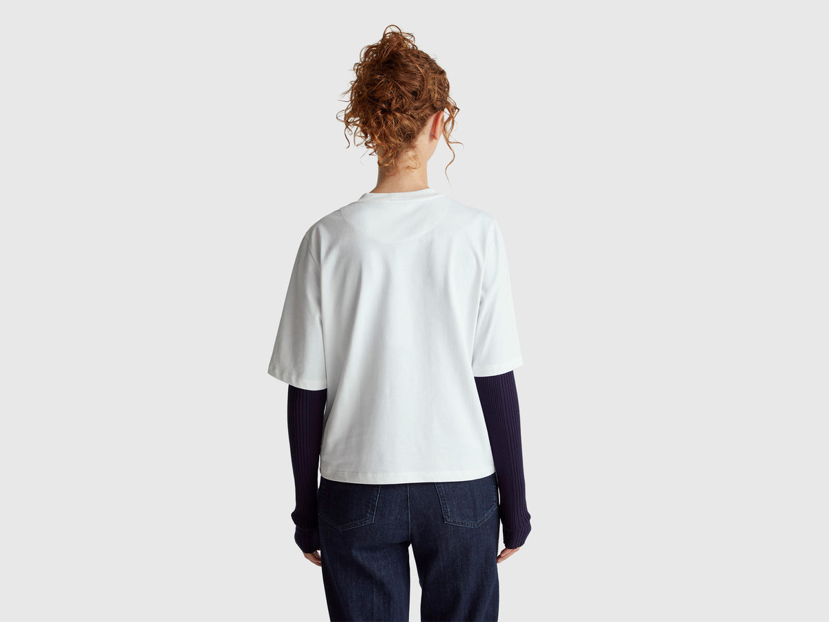 T-shirt bianca con stampa Coco Capitán - ucb_image_B