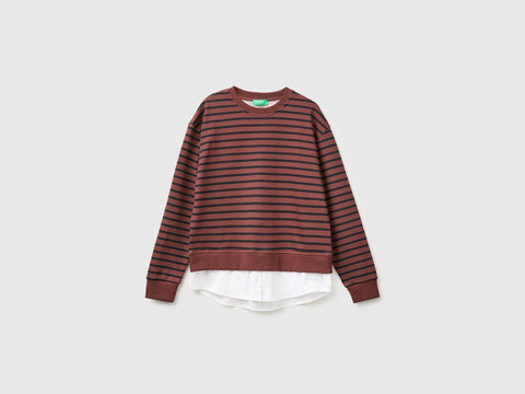 Sweat às riscas com inserção de camisa - ucb_image_FS