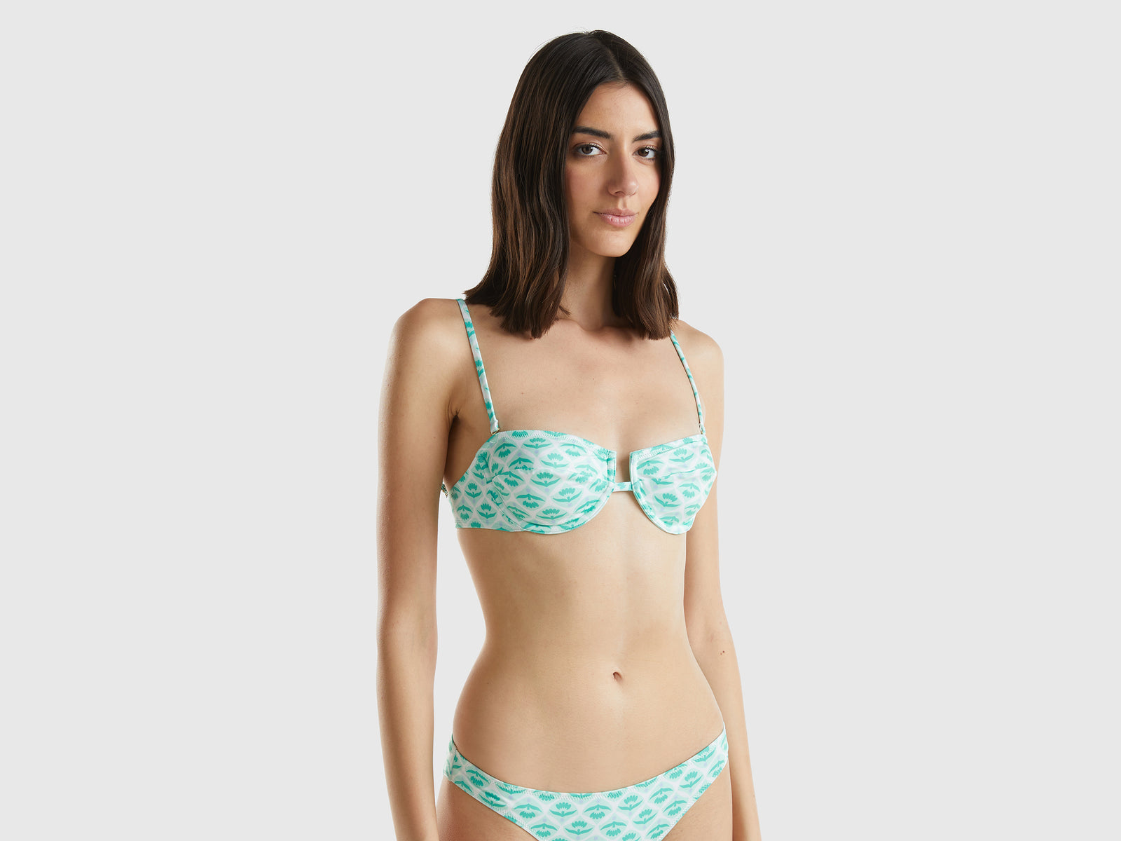 Bandeau de biquíni com estampa flores - ucb_image_F