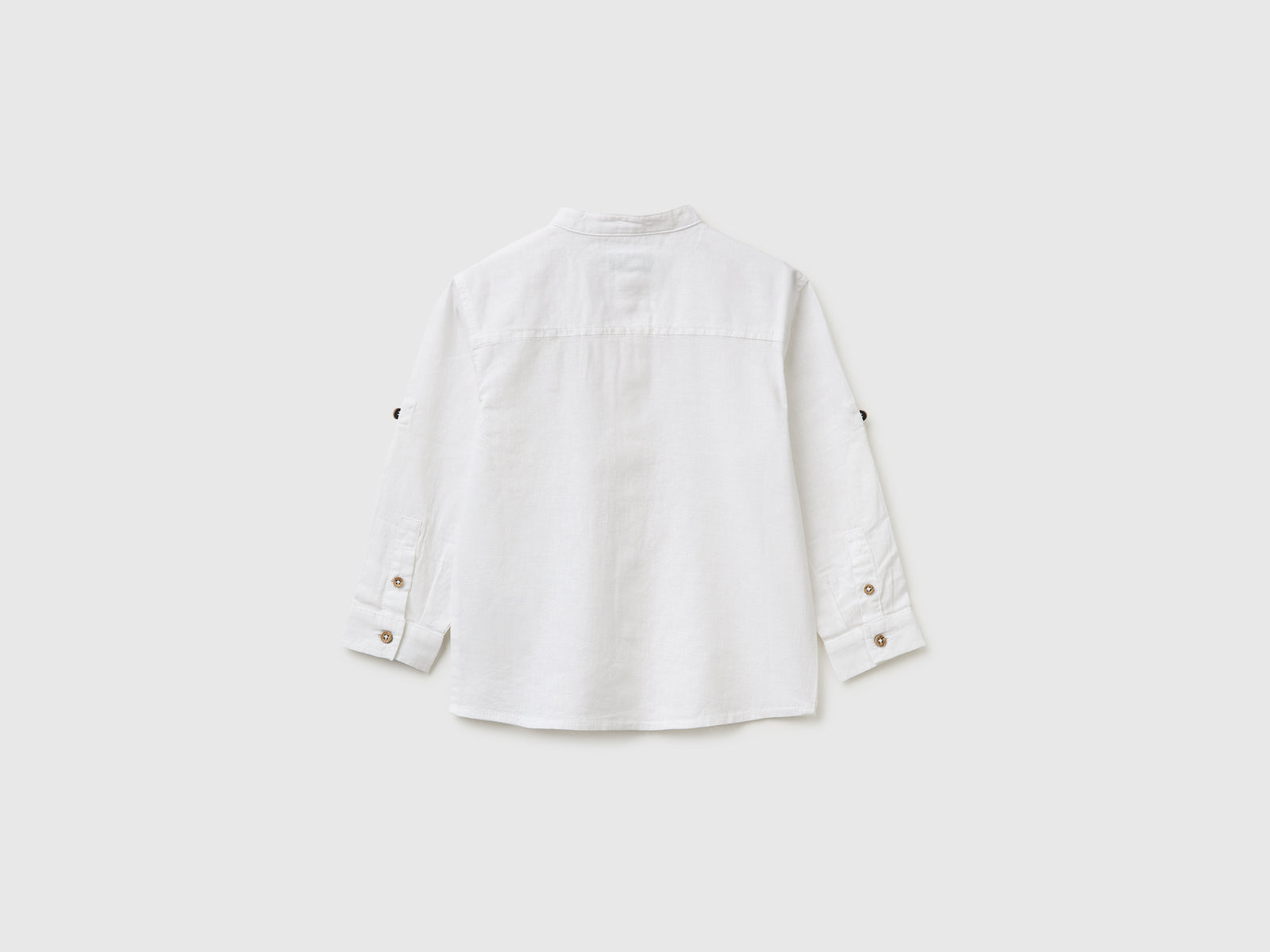 Linen blend mandarin collar shirt - ucb_image_BS
