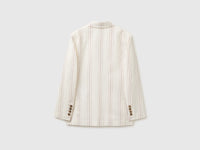 Striped linen blend blazer - ucb_image_BS
