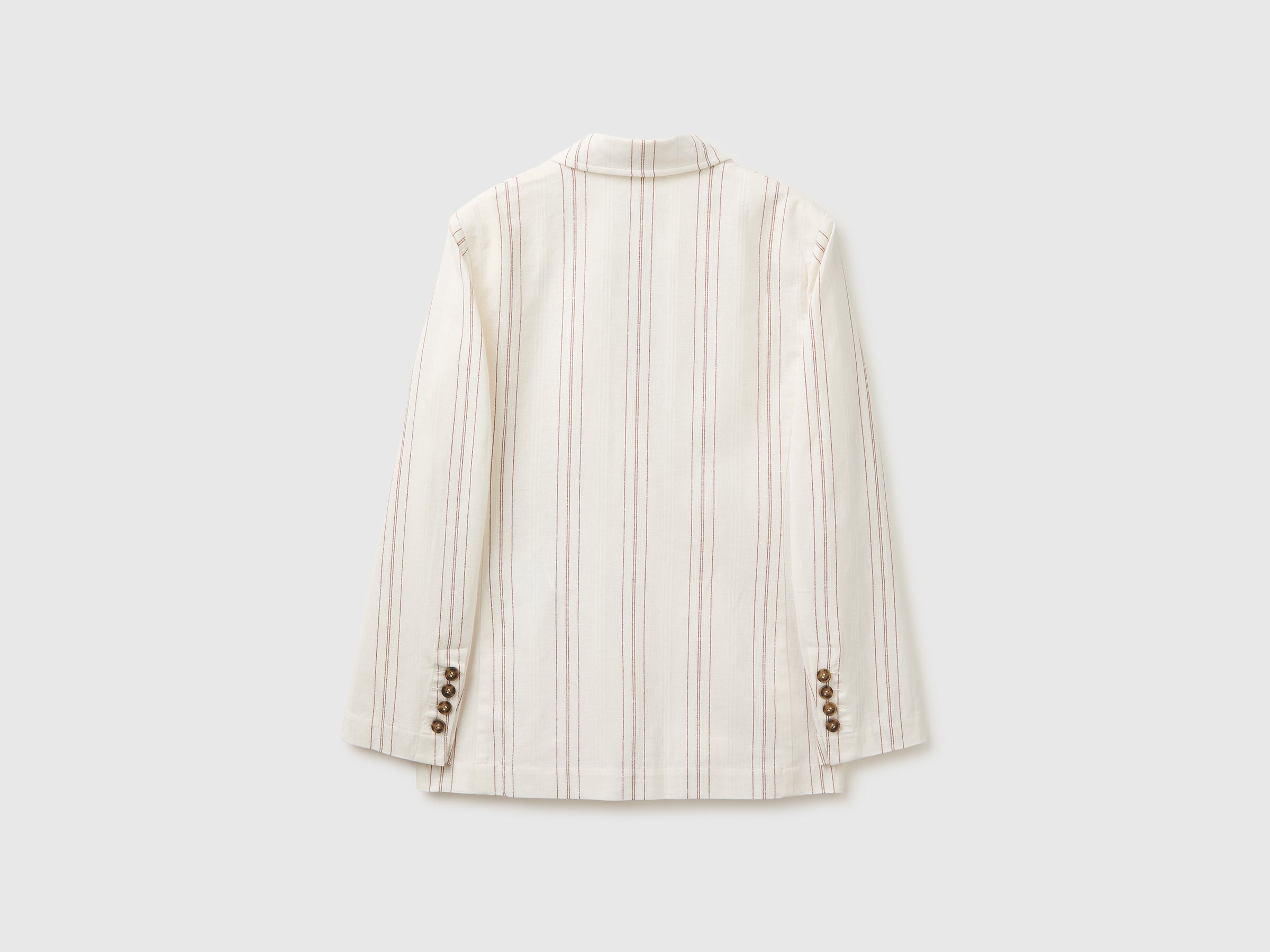 Striped linen blend blazer - ucb_image_BS