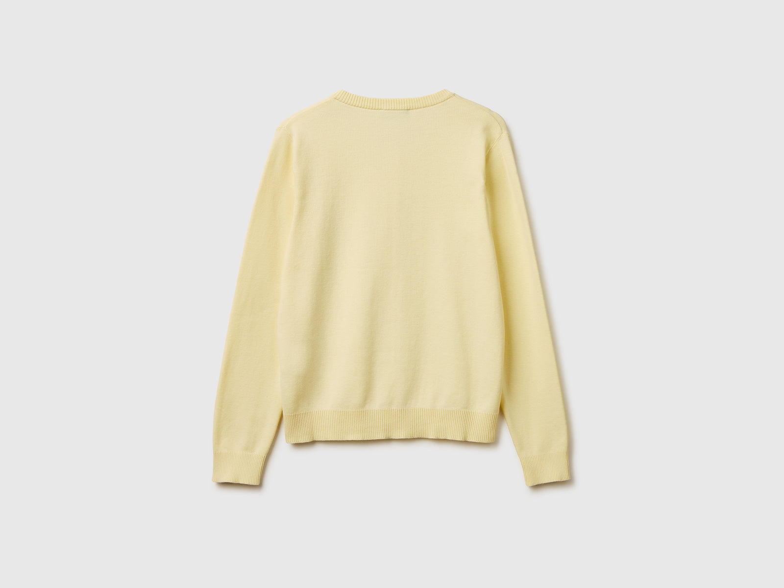 Light yellow cardigan in cotton tricot - ucb_image_BS