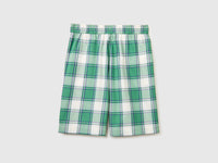 Checked Bermuda shorts with drawstring - ucb_image_BS
