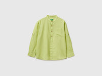 Linen blend mandarin collar shirt - ucb_image_FS