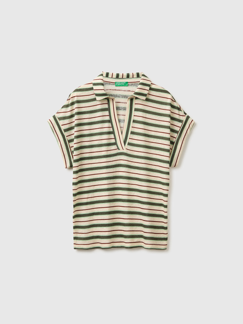 Striped polo-neck T-shirt - ucb_image_FS