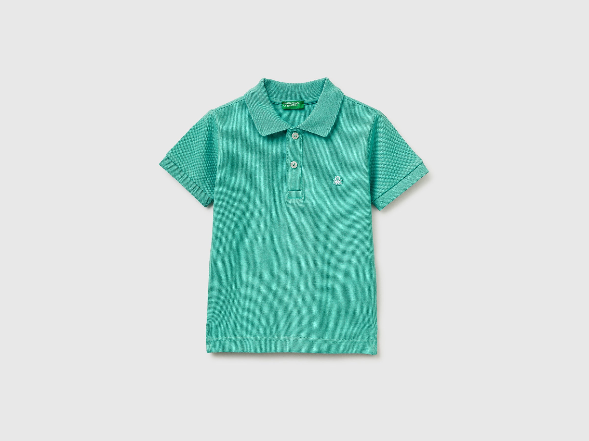 Short-sleeved polo in pure cotton - ucb_image_FS