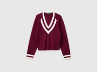Boxy fit V-neck sweater - ucb_image_FS