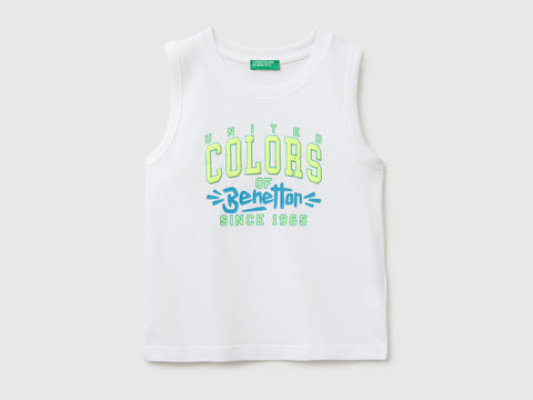 Organic cotton tank top with logo print - ucb_image_FS